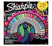 Sharpie paquete regalo rotuladores permanentes, surtido de colores exclusivo, punta fina y ultrafina, juego de 28 marcadores