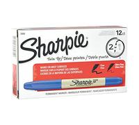 Sharpie Rotulador permanente de doble punta, punta fina y punta ultrafina, azul, (32003)
