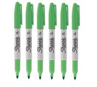 Sharpie - Rotulador permanente de punta fina, color verde galaxia cósmico, paquete de 6