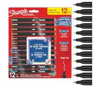 Sharpie Rotuladores acrílicos creativos 2212911 – punta fina, tonos tierra, base agua, 12 uds, niños