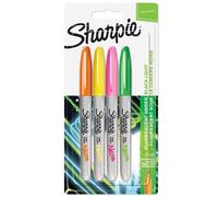 Sharpie rotuladores permanentes neon, punta fina, colores de neón, pa