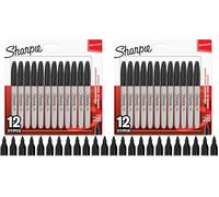 Sharpie rotuladores permanentes | punta fina | color negro | paquete de 24 marcadores | material escolar ideal