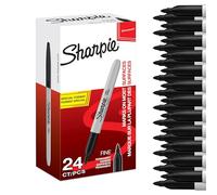 Sharpie rotuladores permanentes | punta fina | color negro | paquete de 24 marcadores | material escolar ideal
