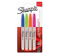 Sharpie – Rotuladores permanentes – Punta fina – Colores divertidos surtidos – Juego de 4