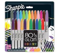 Sharpie rotuladores permanentes, punta fina, colores surtidos estándares, paquete de 24 marcadores, material escolar ideal