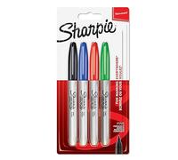 Sharpie Rotuladores permanentes – Punta fina de 1,5 mm – 4 unidades surtidas
