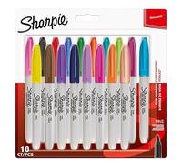 Sharpie rotuladores permanentes | punta fina | colores surtidos fantasía | paquete de 18 marcadores | material escolar ideal