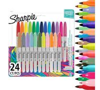 Sharpie Rotuladores Permanentes | Rotuladores de Colores Punta Fina | Colores Surtidos | 24 Rotuladores