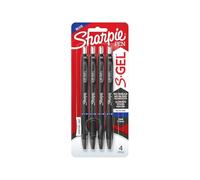 SHARPIE S-Gel Bolígrafo de gel retráctil, punta fina, tinta azul, paquete de 4 (2116200)