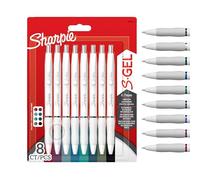 Sharpie Bolígrafos gel S-Gel Punta media 0,7 mm Colores surtidos Cuerpo perla blanca 8 unidades