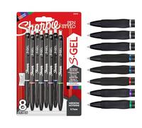 Sharpie Bolígrafos de gel S-Gel Punta mediana (0,7 mm) Colores surtidos 8 unidades