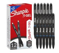 Sharpie S-Gel | Bolígrafos de gel | Punta mediana (0,7 mm) | Tinta azul | 12 unidades