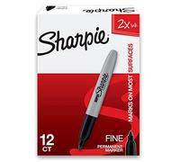 Sharpie® Super Permanent Markers, Fine Point, Black, Dozen, Sold as 1 Dozen