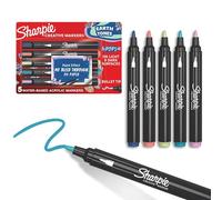 Sharpie Tonos Rotuladores acrílicos creativos de Tierra | Marcadores con punta redonda base agua | Escribe en la mayoría de superficies | Materiales de arte y manualidades | 5 Unidades