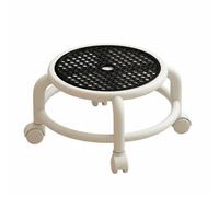 Sharplace Asiento Giratorio para Niños Taburete Rodante Silla Giratoria Banqueta con Ruedas Asiento Compacto Plástico Resistente y 360 Grados Adecuado para, Negro Noche