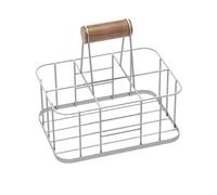 Sharplace Botellero Organizador Almacenamiento Bandeja Metálica Portabotellas Cesta Resistente Estructura Acero Adecuado para Encimera Mesa Despensa Reuniones Familiares, Gris