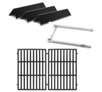 Sharplace Burner Placa Calentadora Quemador Tubos de Gas Rejillas de Cocción con Placas Deflectoras Anguladas y Ensamble de Quemador Optimizado Adecuado para Patios Fiestas