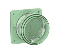 Sharplace Clapeta Antirretorno Sellado | Cámara Exterior Transparente, Válvula Retención con Placa Montaje, Rápida Apertura, para Cocina, Baño, Verde