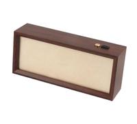 Sharplace Luz Nocturna Lámpara de Mesa Diseño Rectangular Ornamentación Decorativa Madera MDF Exhibición de Caligrafía Función Recargable USB Adecuada para Dorm, Marrón Rojizo