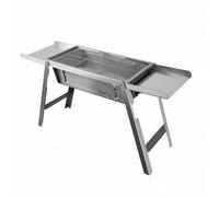 Sharplace Parrilla Barbacoa Portátil Parrilla Plegable con Bandejas Laterales de Acero Inoxidable Estilo Portátil y Cuerpo Rectangular Adecuada para Camping Picnic Playa Patio