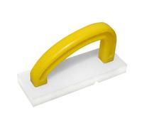 Sharplace Rascador Plástico con Hoja Metálica Filo Acero Inoxidable Práctico Rascador con Mango Arqueado Integrado Compacto Limpiador Multiusos, Amarillo