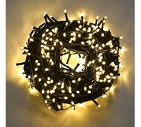 SHATCHI Guirnaldas de Luces Interior/Exterior Árbol de Navidad/Hogar/Fiesta/Boda/Decoraciones de Jardín Cable Verde 8 Modos Alimentación por Red Temporizador Automático
