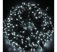 SHATCHI Luces de Cadena de Hadas Interior/Exterior Árbol de Navidad/Hogar/Fiesta/Boda/Decoraciones de Jardín Cable Verde 8 Modos Alimentación por Red Temporizador Automático