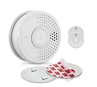 SHD OneConcept Detectores de Humo para Casa, 3X Alarmas de Incendio de Respuesta Rápida para Oficinas y Cocina, Detector Humo, Sensor Óptico con Función de Prueba, Mini Alarma Soporte Magnético