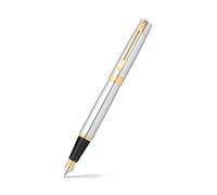 Sheaffer 300 Chrome Fountain Pen with Gold Tone Trim and Fine Nib
