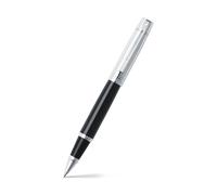 Sheaffer Bolígrafo roller 300 – Negro brillante, capuchón cromado brillante y detalles cromados