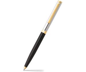 Sheaffer E9475 Sagaris Bolígrafo Negro Brillante Barril Con Cromo y Dorado Top