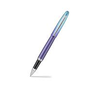 Sheaffer Expressions VFM 9430 - Bolígrafo de punta rodante con acabado degradado perlado azul y morado y bordes cromados