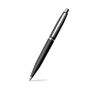 Sheaffer VFM Series - Bolígrafo de punta redonda (acabado niquelado, tinta azul), color negro