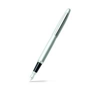 Sheaffer VFM Strobe Silver Fountain Pen with Chrome Trim and Fine Nib