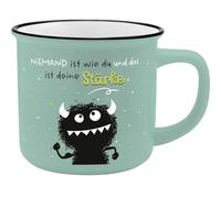Sheepworld H:PPY life 74161 - Taza con diseño de monstruo con borde negro, 35 ltura 8,4 cm, regalo divertido para amigos