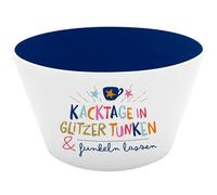 Sheepworld H:PPY life 74441 - Cuenco con diseño de chispas (porcelana, 58 iseño con texto en alemán