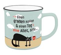 Sheepworld H:PPY life 74522 - Taza con diseño de café (porcelana, 55 on cinta de regalo)