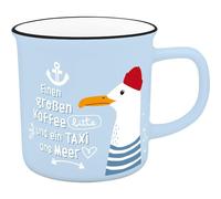 Sheepworld H:PPY life 74527 - Taza XL con diseño de mar | Taza de porcelana con frase en alemán 55 on precinto de regalo, regalo para novio, novia