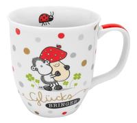 Sheepworld Taza con diseño Amuleto de la suerte | Taza de porcelana, con frase divertido, 40 cl | Regalo, amuleto de la suerte, Nochevieja | 70096