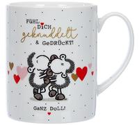 Sheepworld Taza de regalo XL con texto en inglés «Sihl Dich kkknuddelt» (1 unidad)