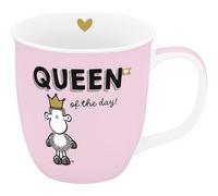 Sheepworld Taza Queen of the Day | pequeña taza de café con frase, porcelana, 32 cl, regalo para ella, novia, hermana, colega | 74725