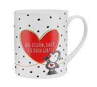 Sheepworld - Tazas XL, porcelana, rojo, 60 cl