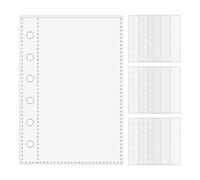 Sheet Protectors - A7 6-Ring Clear Binder Refills 10pcs | Transparent Document Covers For Office Teachers Students Project Managers Artists Storage Organization Use