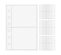 Sheet Protectors - A7 6-Ring Clear Binder Refills 10pcs | Transparent Document Covers For Office Teachers Students Project Managers Artists Storage Organization Use