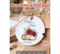 Shein 1/10/20/40/60/90 piezas Tarjetas de felicitación personalizadas para el Día de San Valentín, tarjetas de papel plano, adecuadas para esposo, esposa, a