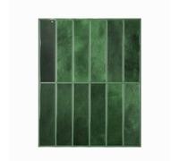 Shein 1/10/30 piezas Pegatinas de pared autoadhesivas con patrón de baldosas de ladrillo verde, papel tapiz de baldosas autoadhesivo, resistente al agua, ad