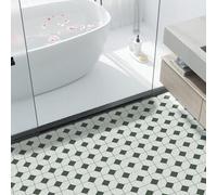 Shein 1/10 PC Pegatinas de piso de vinilo DIY, Adhesivos extraíbles impermeables, Baldosas autoadhesivas para baño, cocina, balcón, decoración del hogar