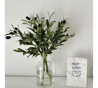 Shein 1/2/3/4 piezas Hojas de eucalipto artificial de 45 cm, ramas de eucalipto falso de otoño con 3 horquillas, adecuadas para decoración de bodas, decorac