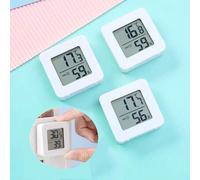 Shein 1/2/3/4 piezas Termómetro y higrómetro mini para interiores, medidor digital LCD de temperatura y humedad para uso en interiores - Monitor de temperat