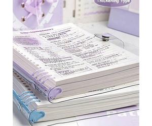 Shein 1/2/3 PIEZAS/360 páginas - Cuaderno de piel sintética suave y transparente en tamaño B5, con páginas perforadas, cuaderno de hojas sueltas B5 con espi